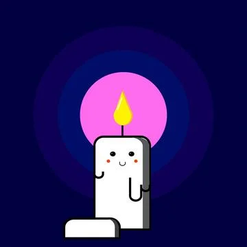 Candle cute icon design Stock Illustration