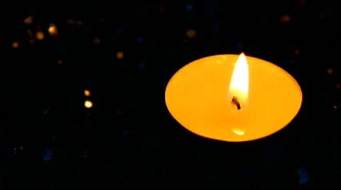 Candle in the dark background Stock Footage 672458