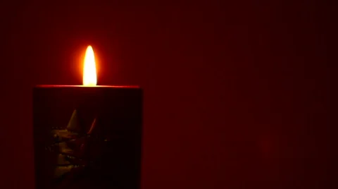Candle in the dark background Stock Footage 683910