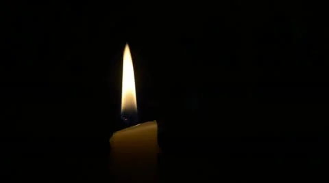Candle in the Dark with flare flame Video stock 22371552