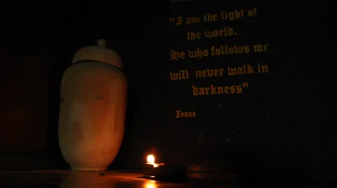 Candle in the dark Stock Footage 32151476