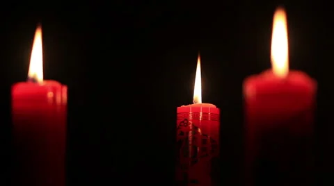 Candle in the dark Stock Footage 44321580