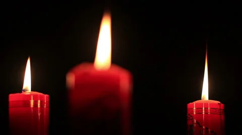 Candle in the dark Stock Footage 44321847