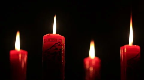 Candle in the dark Stock Footage 44322201
