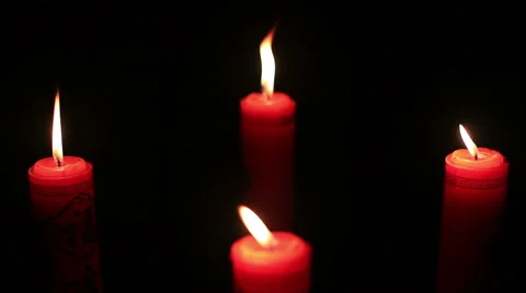 Candle in the dark Stock Footage 44322463