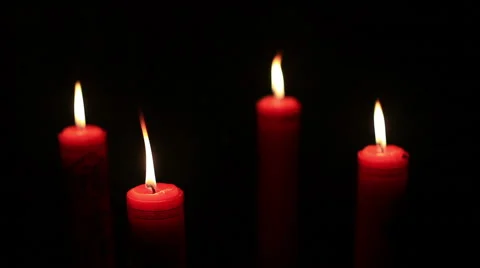 Candle in the dark Stock Footage 44322596