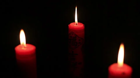 Candle in the dark Stock Footage 44322757