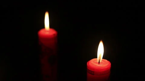 Candle in the dark Stock Footage 44322882