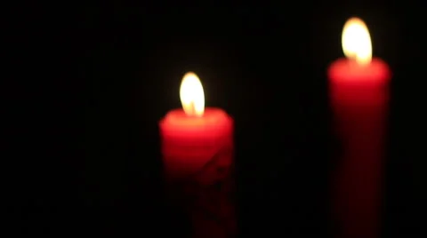 Candle in the dark Stock Footage 44323687