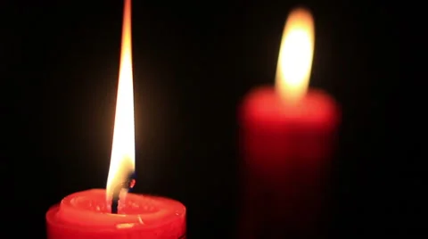 Candle in the dark Stock Footage 44323876