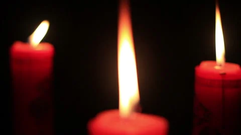 Candle in the dark Stock Footage 44347173