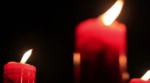 Candle in the dark Stock Footage 44347268