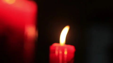 Candle in the dark Stock Footage 44347512