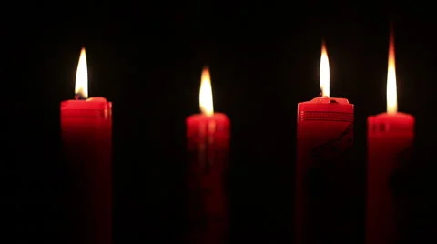 Candle in the dark Stock Footage 44347692
