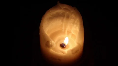 Candle in the dark. Stock Footage 82766448