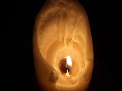 Candle in the dark. Stock Footage 82766455