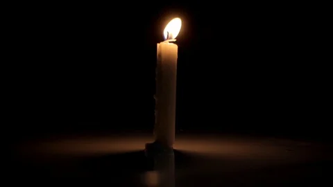 Candle in the Dark Stock Footage 107721416