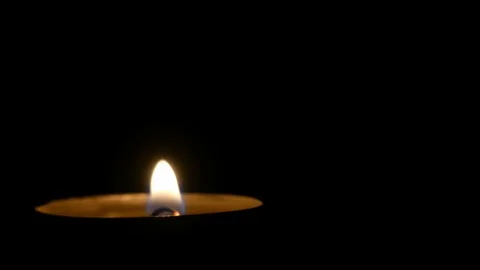 Candle in dark Stock Footage 121376724