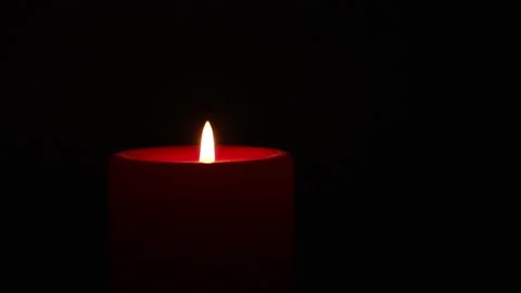 A candle in the dark Stock Footage 143832074