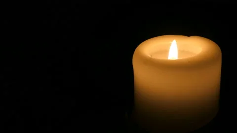 Candle in the dark lit Stock Footage 90248663