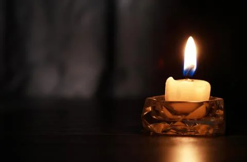 Candle On Dark Stock Photos