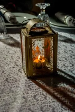 Candle in the dark Stock Photos