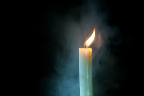 Candle in the dark Foto stock