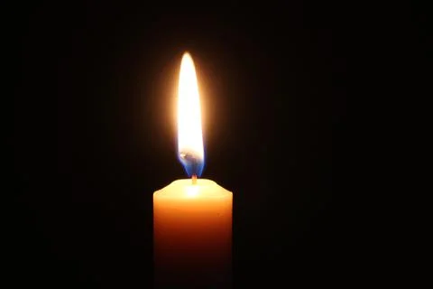 Candle in the dark Foto stock