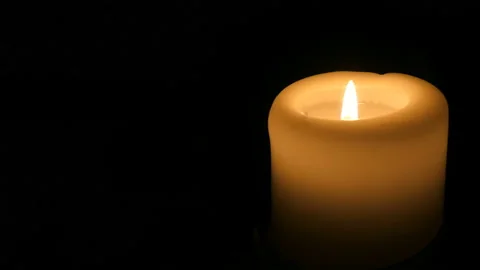 Candle in the dark ranged flame Stock Footage 90248573