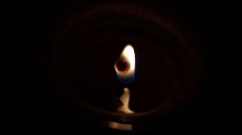 Candle in dark room Video stock 37141747