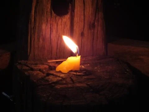 Candle in the Darkness Stock Photos