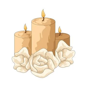 Candle decor illustration 库存插图