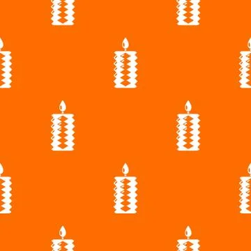 Candle decoration pattern orange Illustrazione stock