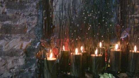 Candle Decorations Stock Footage 558398