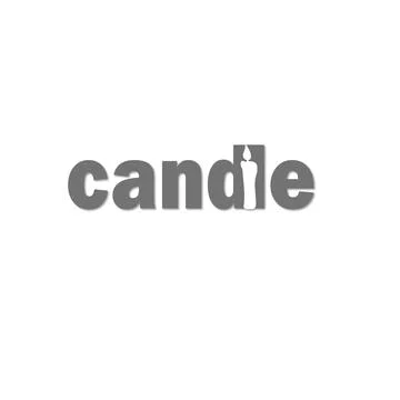 Candle design logo Stock Illustration