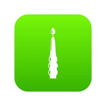 Candle dinner icon, simple black style 스톡 일러스트