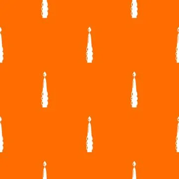 Candle dinner pattern vector orange Stock Illustration