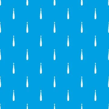 Candle dinner pattern vector seamless blue Stock Illustration