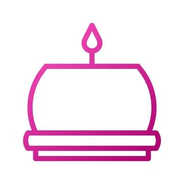 Candle Element gradient pink easter illustration Illustrazione stock