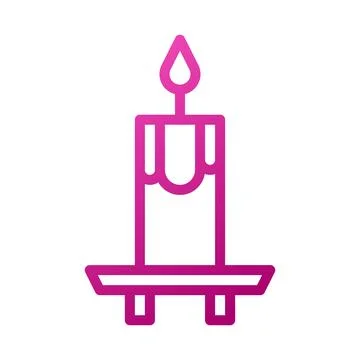 Candle Element gradient pink easter illustration Stock Illustration