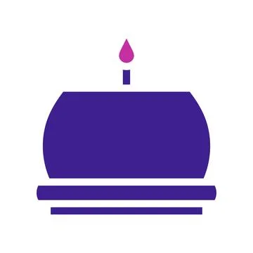 Candle Element solid blue pink easter illustration Stock Illustration