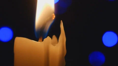 Candle Etreme Close-up Stock Footage