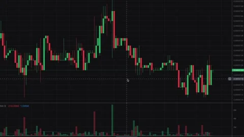 Candle exchange trading chart for cryptocurrencies Stock Footage 307107639