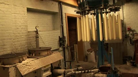 Candle factory Stock Footage 20480425