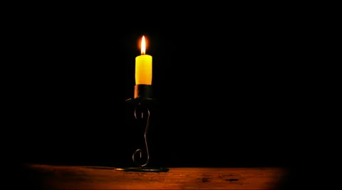Candle in the figure candlestick Stock Footage 1039391
