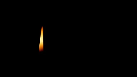 Candle fire in the dark Stock Footage
