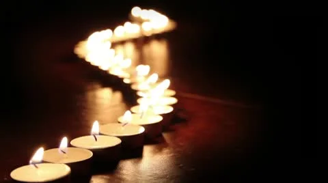 Candle fire Stock Footage 10718116