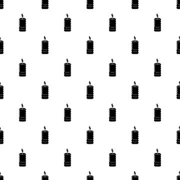 Candle fire icon, simple black style イラスト素材