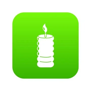 Candle fire icon, simple black style イラスト素材