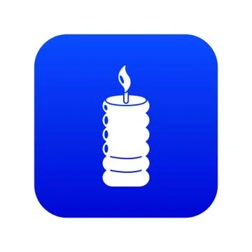 Candle fire icon, simple black style 스톡 일러스트